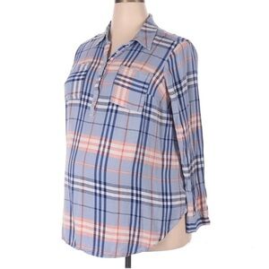 Isabel Maternity Blouse Flannel Plaid Fall